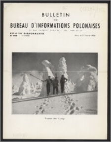 Bulletin du Bureau d'Informations Polonaises : bulletin hebdomadaire 1956.02.27, An. 11 no 358