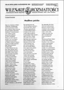 Wileńskie Rozmaitości 2003 nr 4-5 (78-79) lipiec-październik