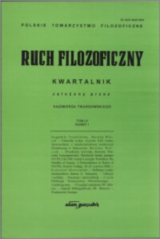 Ruch Filozoficzny 2003, T. 60 nr 1