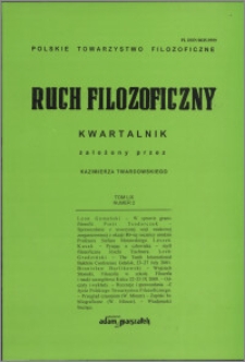 Ruch Filozoficzny 2002, T. 59 nr 2