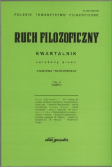 Ruch Filozoficzny 2002, T. 59 nr 3