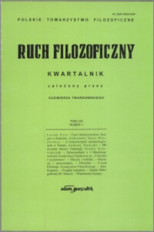 Ruch Filozoficzny 2000, T. 57 nr 1