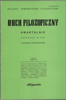 Ruch Filozoficzny 2000, T. 57 nr 3-4