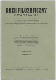 Ruch Filozoficzny 1965-1966, T. 24 nr 1-2