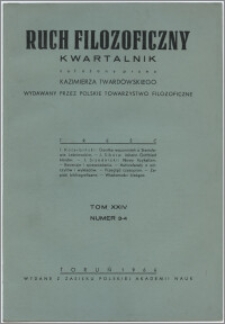 Ruch Filozoficzny 1965-1966, T. 24 nr 3-4