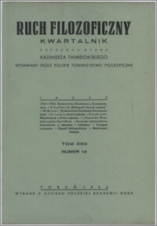 Ruch Filozoficzny 1964-1965, T. 23 nr 1-2