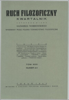 Ruch Filozoficzny 1964-1965, T. 23 nr 3-4