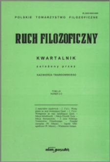 Ruch Filozoficzny 1996, T. 53 nr 2-3