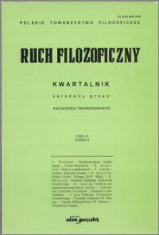 Ruch Filozoficzny 1996, T. 53 nr 4