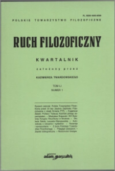 Ruch Filozoficzny 1994, T. 51 nr 1