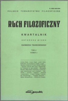 Ruch Filozoficzny 1994, T. 51 nr 2