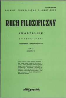 Ruch Filozoficzny 1994, T. 51 nr 3-4