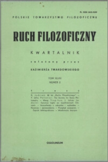 Ruch Filozoficzny 1991, T. 48 nr 2