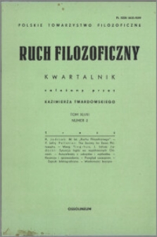 Ruch Filozoficzny 1991, T. 48 nr 3-4