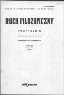 Ruch Filozoficzny 1991, T. 48 Indeks