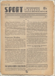 Sport i Wychowanie Fizyczne Głuchoniemych : Miesięcznik Polskiego Związku Sportowego Głuchoniemych.1935 nr 1