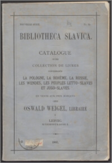 Catalogue d'une collection de livres concernants la Pologne, la Bohème, la Russie, les Wendews, les peuples letto-slaves et jugo-slaves en vente aux prix marqués