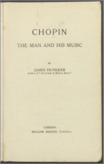 Chopin : the man and his music