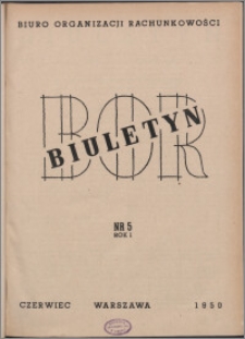 Biuletyn BOR 1950, R. 1 nr 5