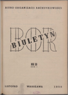 Biuletyn BOR 1950, R. 1 nr 10