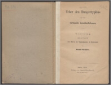 Ueber den Hungertyphus und einige verwandte Krankheitsformen : Vortrag gehalten am 9. februar 1868 zum Besten der Typhuskranken in Ostpreussen