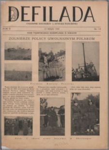 Defilada : tygodnik żołnierzy 1. Dywizji Pancernej 1945, R. 2 nr 19