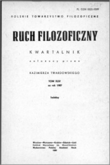 Ruch Filozoficzny 1987, T. 44 Indeksy