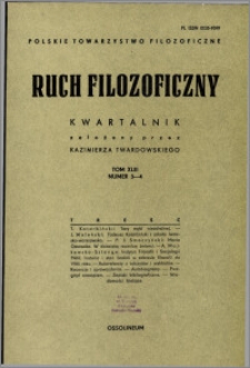 Ruch Filozoficzny 1986, T. 43 nr 3-4