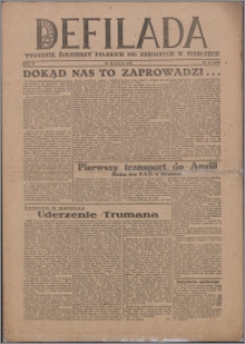 Defilada : tygodnik żołnierzy Polskich Sił Zbrojnych w Niemczech 1947, R. 4 nr 12
