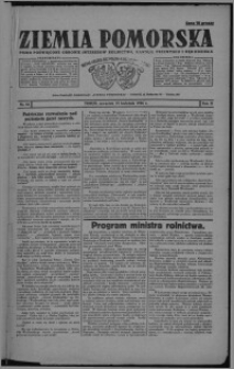 Ziemia Pomorska : pismo poświęcone obronie interesów rolnictwa, handlu, przemysłu i rękodzieła 1926.04.15, R. 2, nr 44