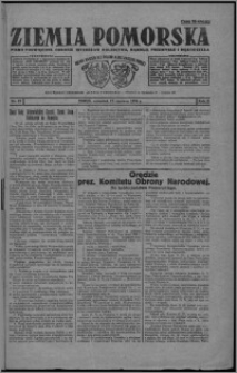Ziemia Pomorska : pismo poświęcone obronie interesów rolnictwa, handlu, przemysłu i rękodzieła 1926.06.17, R. 2, nr 69