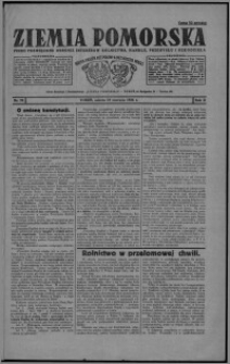 Ziemia Pomorska : pismo poświęcone obronie interesów rolnictwa, handlu, przemysłu i rękodzieła 1926.06.19, R. 2, nr 70