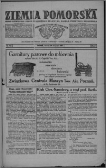 Ziemia Pomorska : pismo poświęcone obronie interesów rolnictwa, handlu, przemysłu i rękodzieła 1926.08.10, R. 2, nr 92