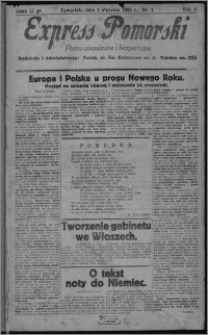 Express Pomorski : pismo niezależne i bezpartyjne 1925.01.01, R. 2, nr 1
