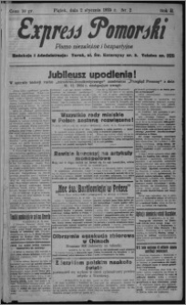 Express Pomorski : pismo niezależne i bezpartyjne 1925.01.02, R. 2, nr 2