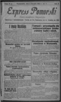 Express Pomorski : pismo niezależne i bezpartyjne 1925.01.05, R. 2, nr 5