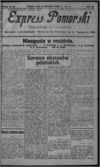 Express Pomorski : pismo niezależne i bezpartyjne 1925.01.09, R. 2, nr 9