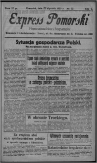 Express Pomorski : pismo niezależne i bezpartyjne 1925.01.22, R. 2, nr 22