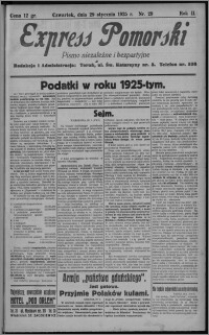 Express Pomorski : pismo niezależne i bezpartyjne 1925.01.29, R. 2, nr 29