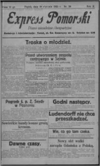 Express Pomorski : pismo niezależne i bezpartyjne 1925.01.30, R. 2, nr 30