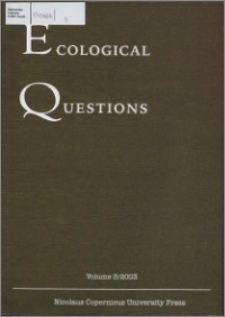 Ecological Questions Vol. 3 (2003)