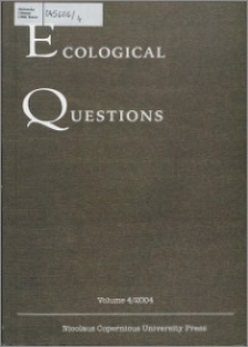 Ecological Questions Vol. 4 (2004)