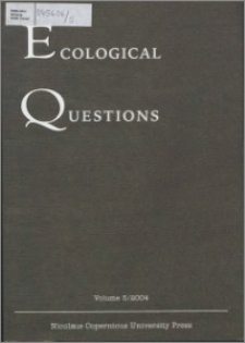 Ecological Questions Vol. 5 (2004)