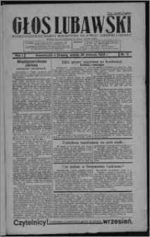 Głos Lubawski : polsko-katolicka gazeta bezpartyjna na powiat lubawski i okolice 1934.08.25, R. 1, nr 11 + Dodatek Rolniczy