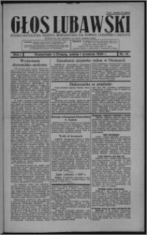 Głos Lubawski : polsko-katolicka gazeta bezpartyjna na powiat lubawski i okolice 1934.09.01, R. 1, nr 14 + Dodatek Rolniczy
