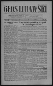 Głos Lubawski : polsko-katolicka gazeta bezpartyjna na powiat lubawski i okolice 1934.09.18, R. 1, nr 21