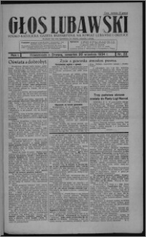 Głos Lubawski : polsko-katolicka gazeta bezpartyjna na powiat lubawski i okolice 1934.09.20, R. 1, nr 22