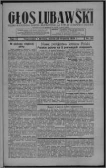 Głos Lubawski : polsko-katolicka gazeta bezpartyjna na powiat lubawski i okolice 1934.09.29, R. 1, nr 26 + Dodatek Rolniczy