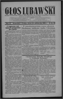 Głos Lubawski : polsko-katolicka gazeta bezpartyjna na powiat lubawski i okolice 1934.10.23, R. 1, nr 36