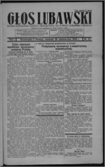 Głos Lubawski : polsko-katolicka gazeta bezpartyjna na powiat lubawski i okolice 1934.10.25, R. 1, nr 37